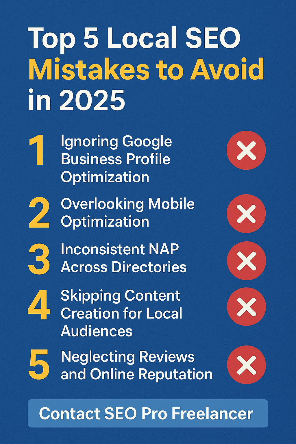 local SEO mistakes to avoid