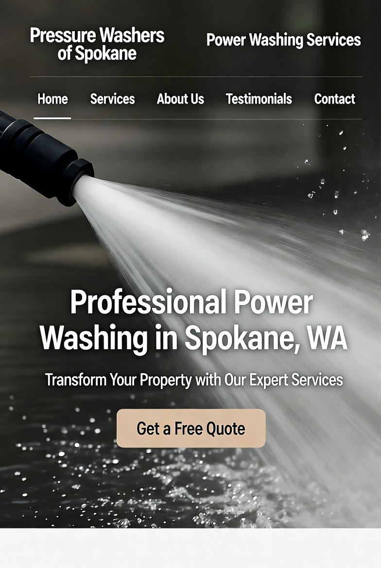 Modern Web Design for Pressure Washing in Spokane, WA: Stand Out from Competitors