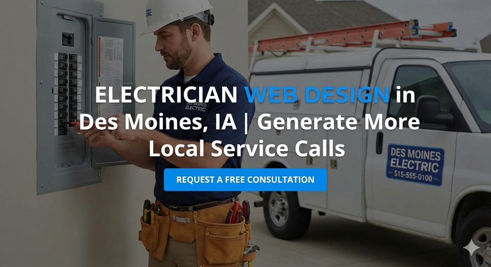 Electrician Web Design in Des Moines, IA