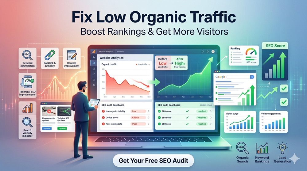 fix low organic traffic