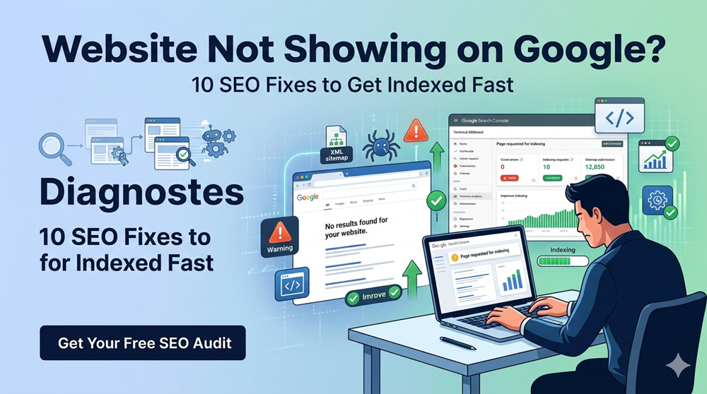 new website is not showing on google